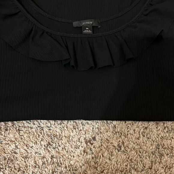 J. Crew Black Ruffled Tank Size M - Picture 5 of 5